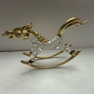 Vintage Crystal Rocking Horse